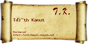 Tóth Kanut névjegykártya